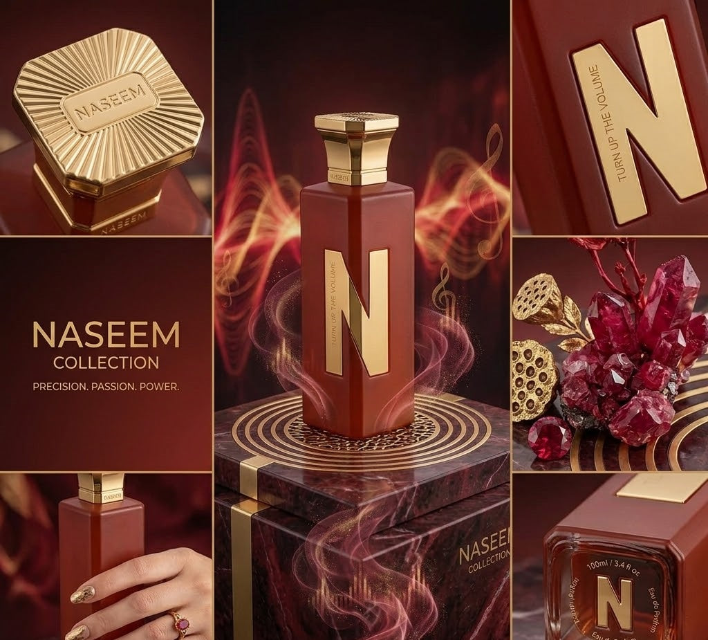 NASEEM Turn up the Volume Perfume - Fresh Oud Arabian Perfume for Men - Alcohol Free & Long Lasting Fragrance 2.5 Fl Oz
