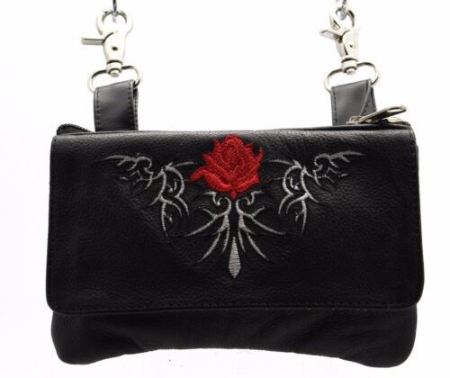 Leather clip-on Loop Belt bag for women