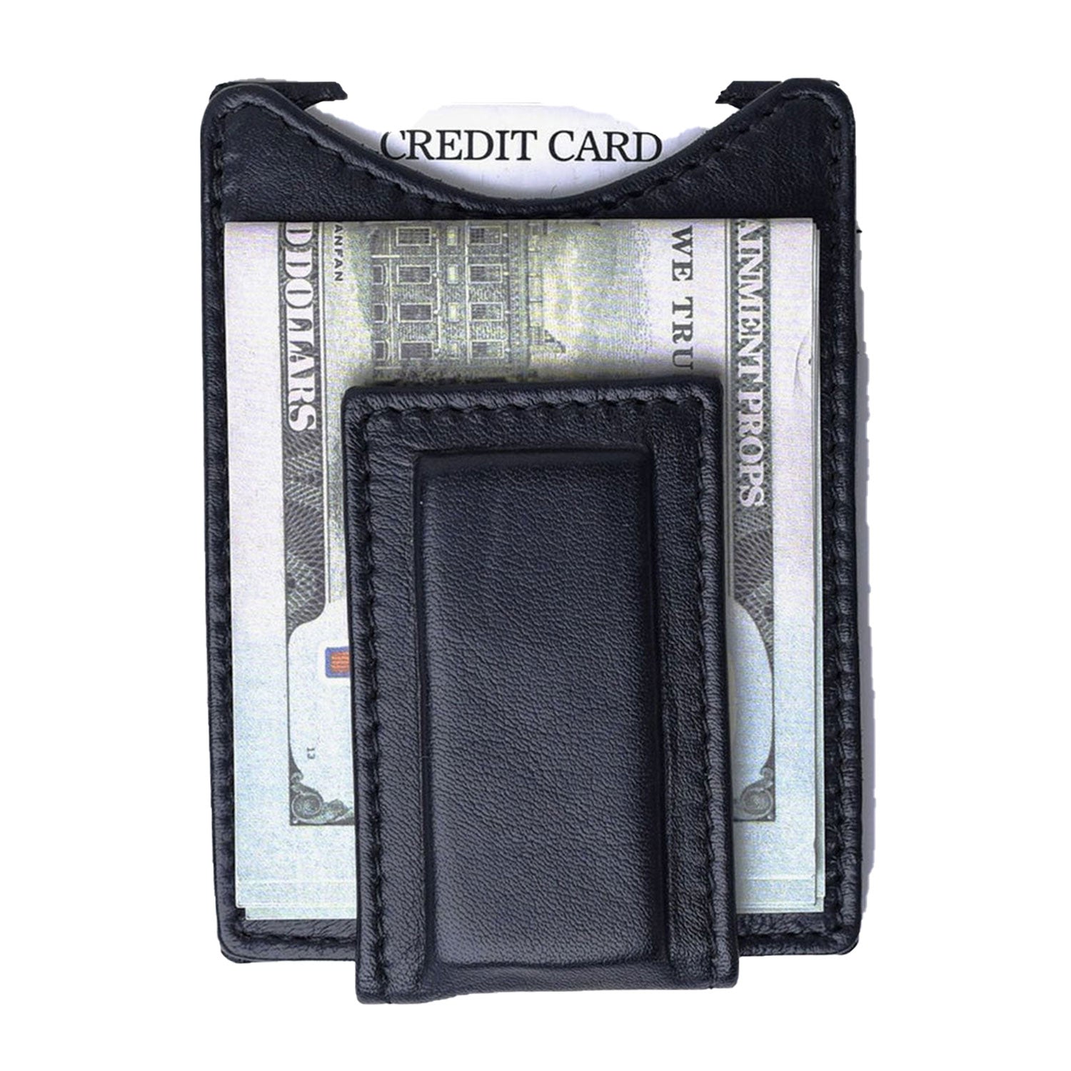 BIFOLD WALLET BLACK from pure pull-up Leather 100% handcrafted It