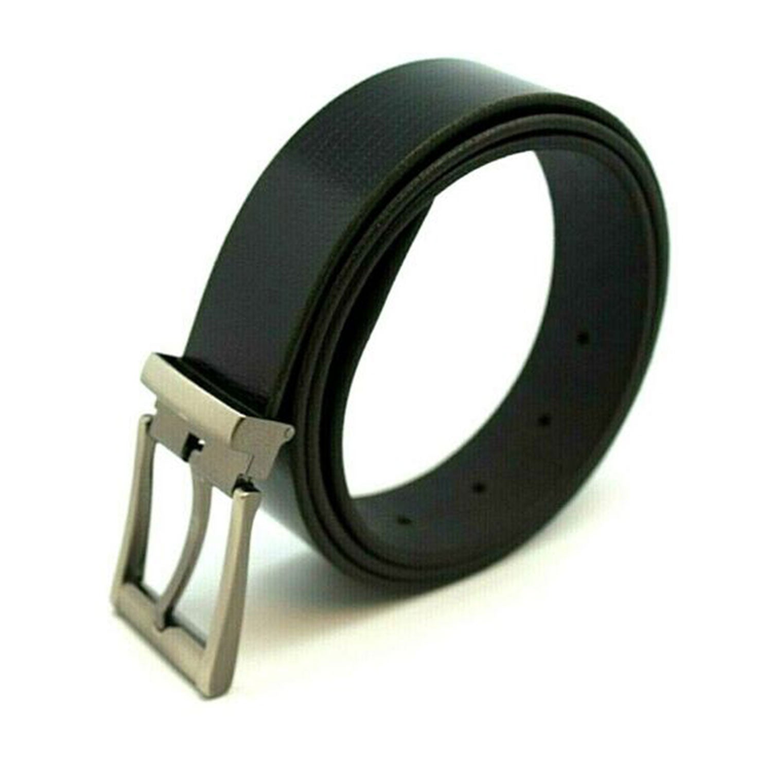 Genuine Leather Matte Buckle Classy Dress Black Formal Mens Belts
