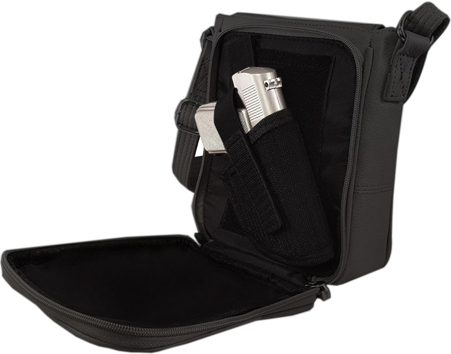 Compact Concealment Crossbody Leather Bag