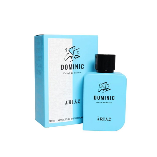 DOMINIC by ARIAZ 3.4oz/100ml Extrait De Parfum for Men – Woody Aquatic + Includes Free Sample Set (6 Scents)