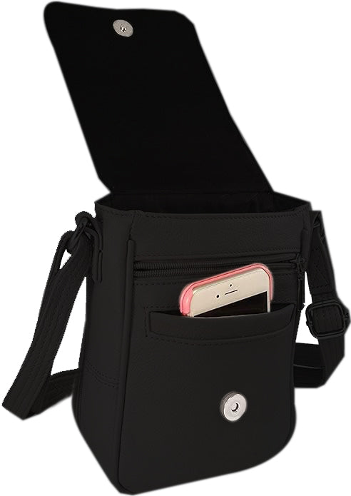 Compact Concealment Crossbody Leather Bag