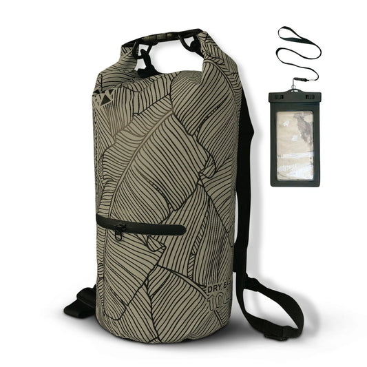 Waterproof Floating Dry Sling Bag 10L with Touch Phone Case Beach Backpack