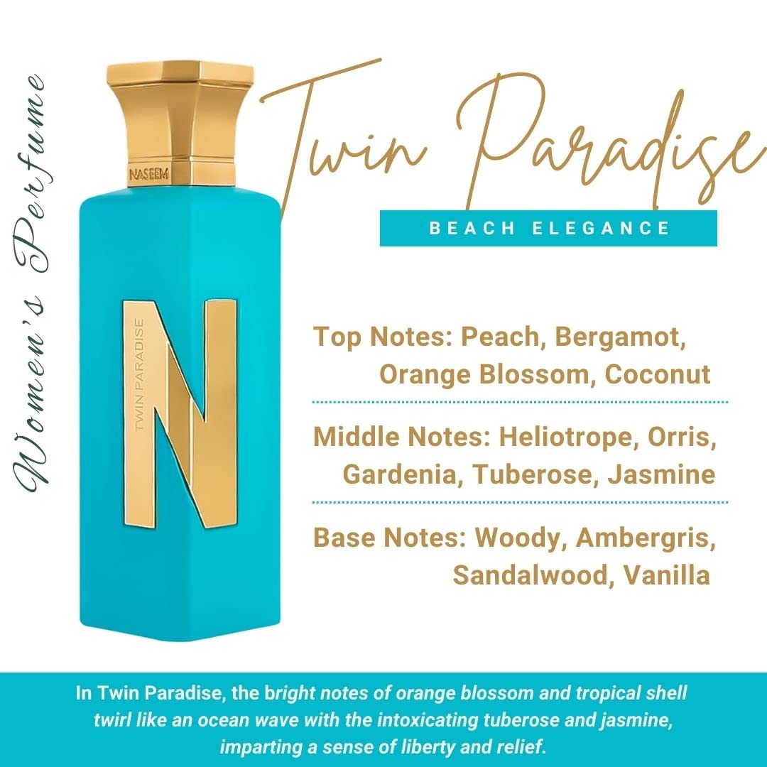 NASEEM Twin Paradise Women Perfume 2.5 Fl Oz