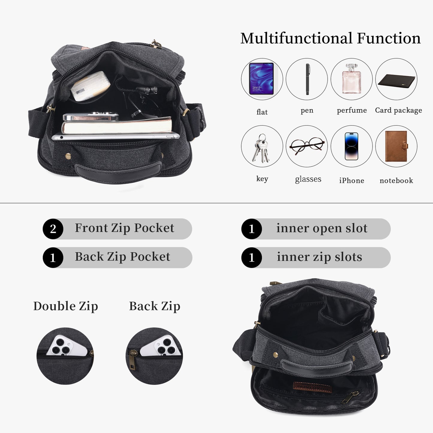 Travel Organizer Bag for Women Water Resistant Messenger bag for Men