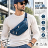 Genuine Leather Fanny Pack for Men Women Multi Pocket Waist Bag