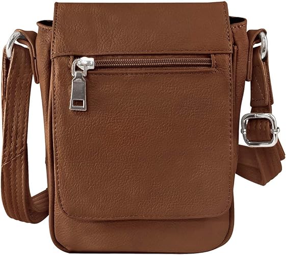 Compact Concealment Crossbody Leather Bag