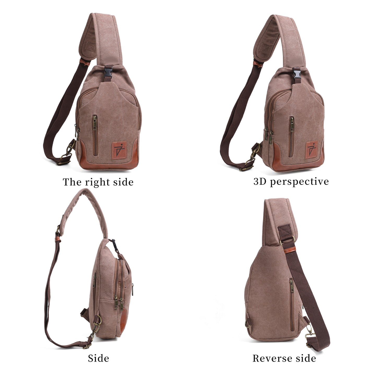 Anti Theft Sling Bag Waxed Canvas