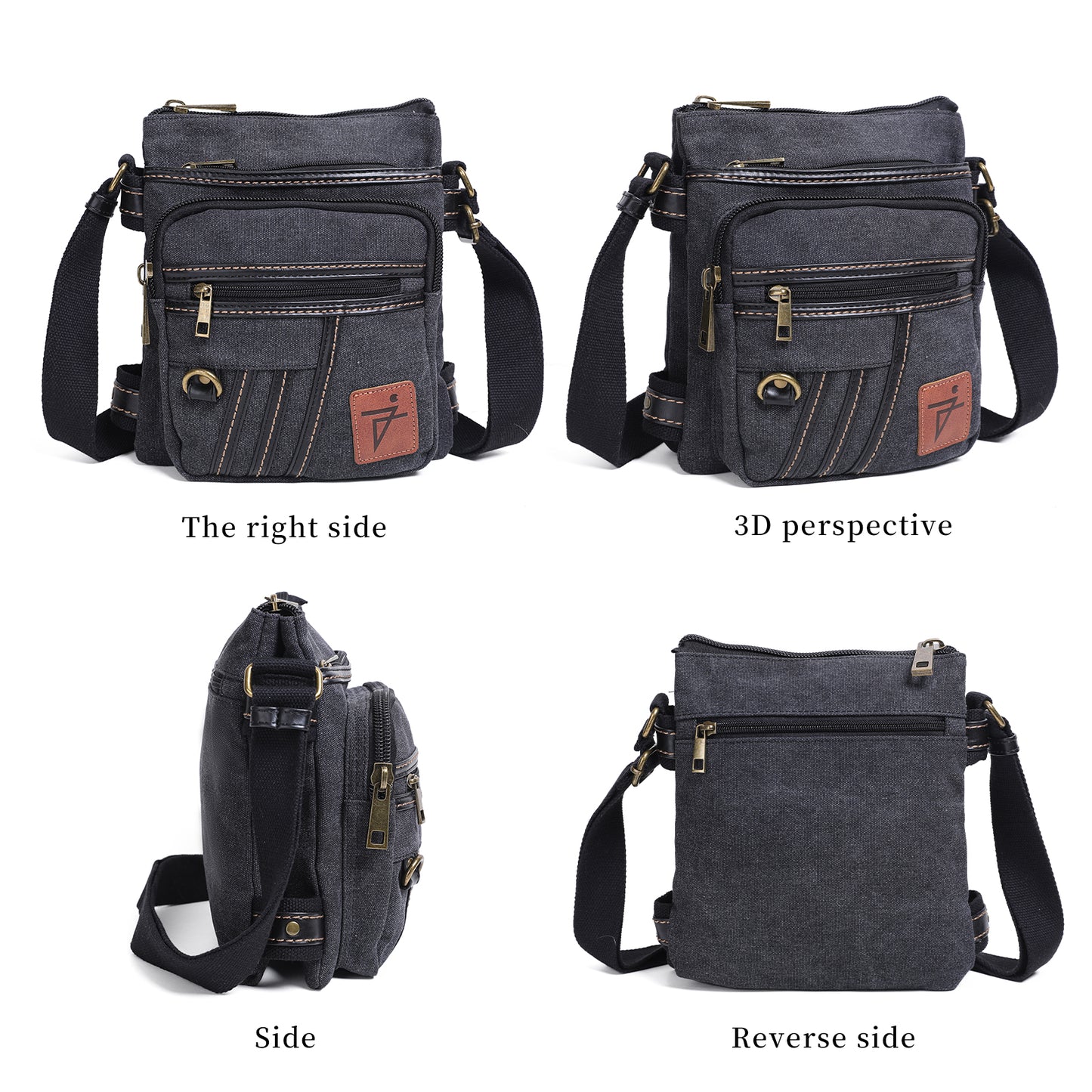 Crossbody Bag for Women Waxed Canvas Water Resistant