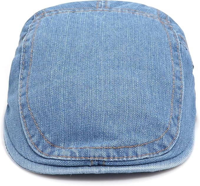 Denim Newsboy Caps for Women & Men | Light Blue