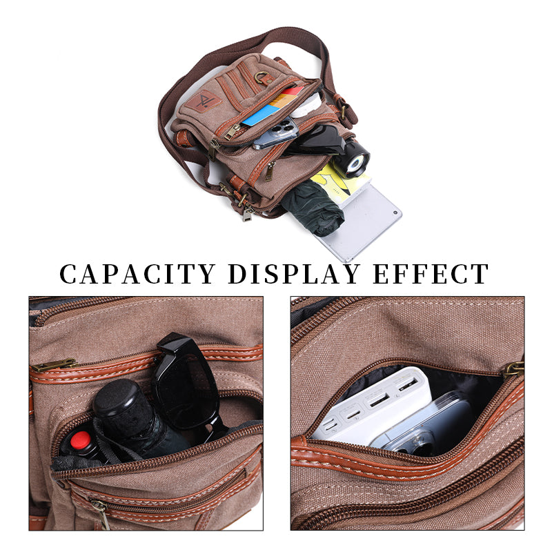 Crossbody Bag for Women Waxed Canvas Water Resistant
