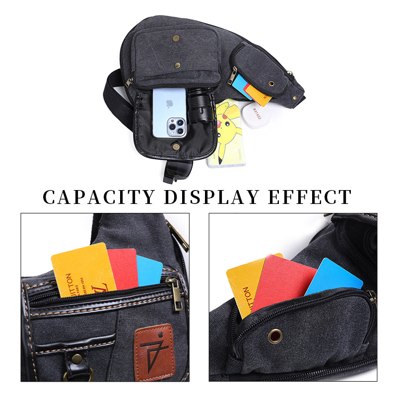 Anti Theft Hiking Sling Bag Water Resistant