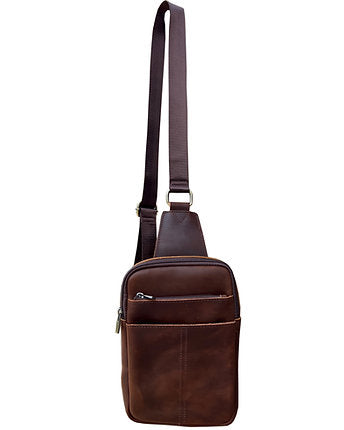 Vintage Leather Crossbody Sling Bag for Men & Women