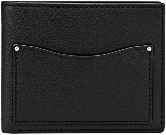 Fossil Men’s Anderson Black Leather Slim Bifold Wallet – Front Pocket Minimalist Wallet ML4577001