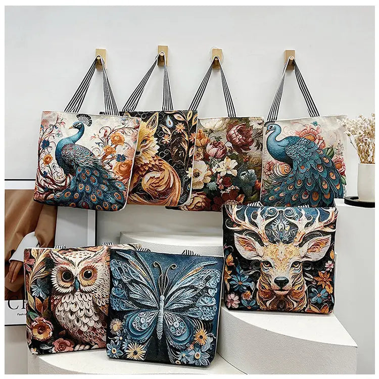Twin Birds Tote Bag for Women