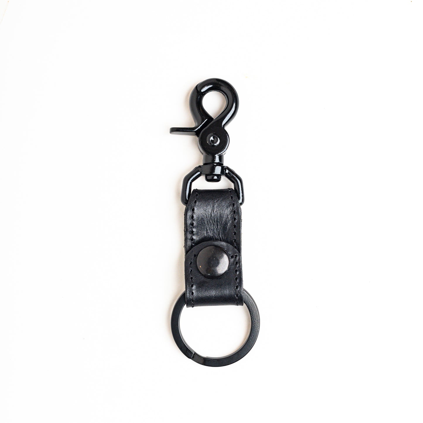 Leather loop hanging key chain