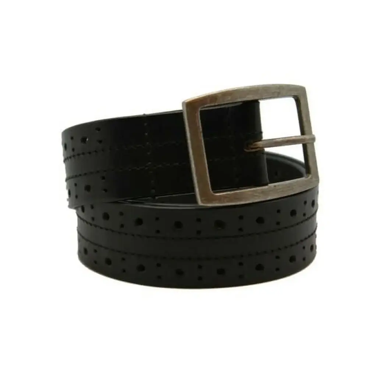 Genuine Leather Belts For Men Black Western Belts Buckle Tool Handcrafted J9708