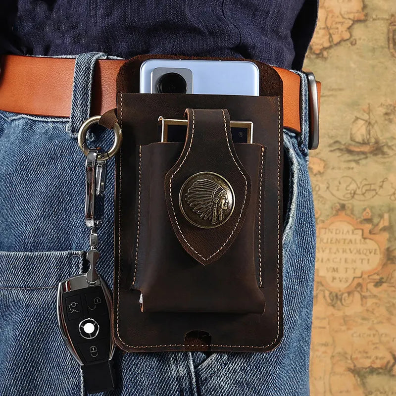 Leather Cigarette & Mobile Case