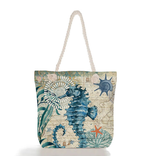 Horse Sea Fish Tote Bag for Women