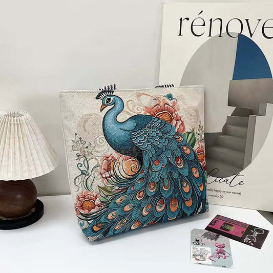 Peacock Tote Bag for Women