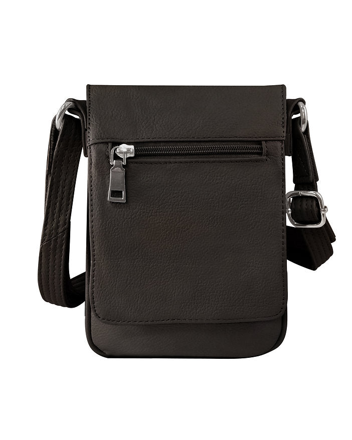 Compact Concealment Crossbody Leather Bag