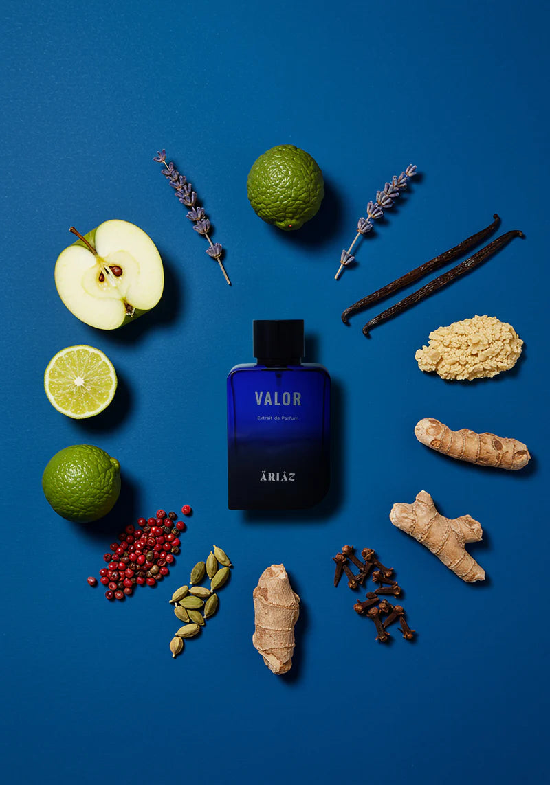 Valor by ARIAZ 3.4oz/100ml Extrait De Parfum for Men – Spicy Oriental Woody + Includes Free Sample Set (6 Scents)