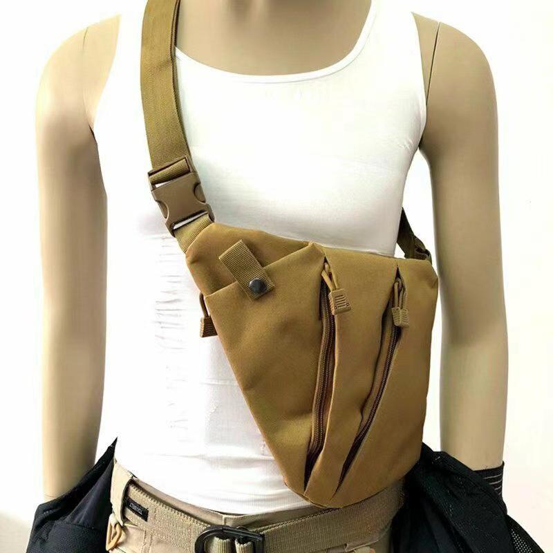 ANTI-THEFT SLING CHEST BAG RIGHT HANDED NYLON PASSPORT BAG POUCH