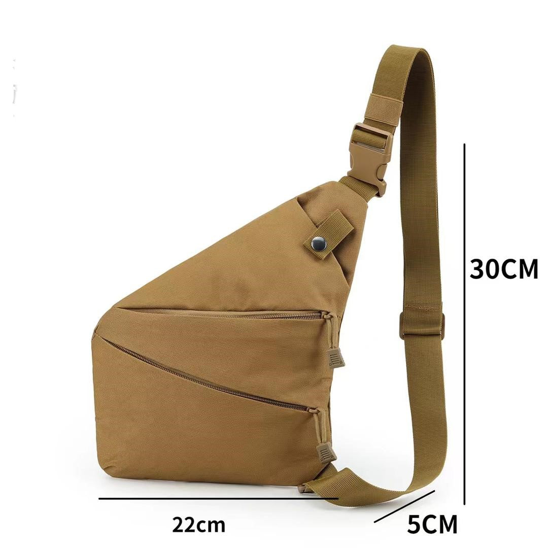 ANTI-THEFT SLING CHEST BAG RIGHT HANDED NYLON PASSPORT BAG POUCH