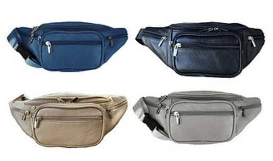 Genuine Leather Fanny Pack Multi Pocket Waist Bag