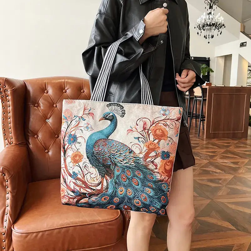 Peacock Tote Bag for Women