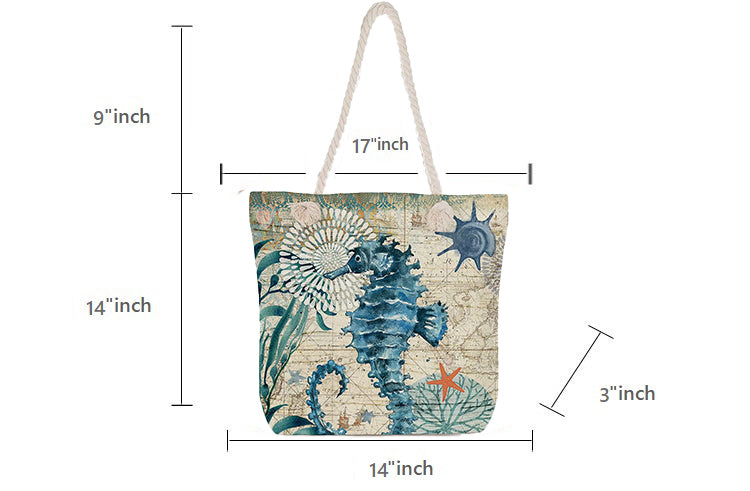Horse Sea Fish Tote Bag for Women