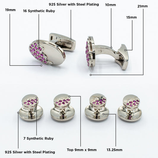 Tuxedo Shirts Studs and Cufflinks set for men