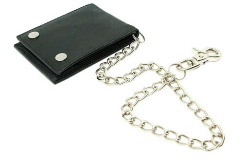 RFID Safe Chain Wallet for Men Bifold with Snaps