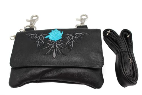 Leather clip-on Loop Belt bag for women