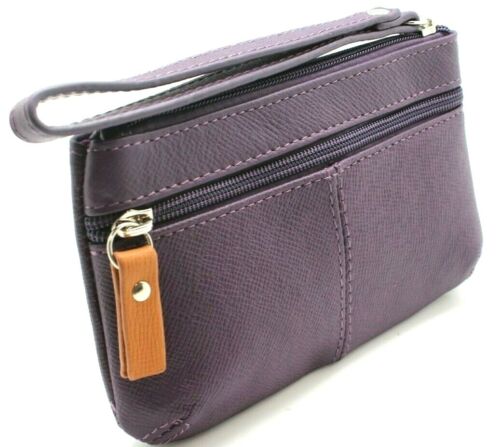 Cow Leather Clutch Wristlet Women Purse Black Purple Turquoise Cell Phone Case – J110CP