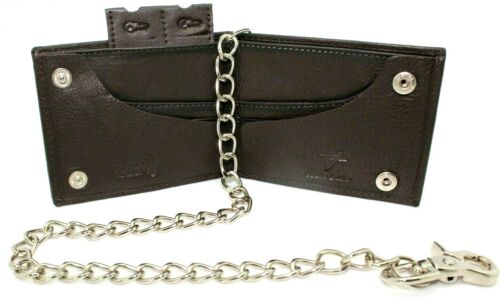 RFID Safe Chain Wallet for Men Bifold with Snaps