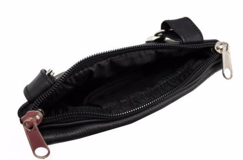 Leather clip-on Loop Belt bag for women
