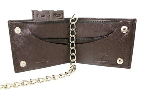 RFID Safe Chain Wallet for Men Bifold with Snaps