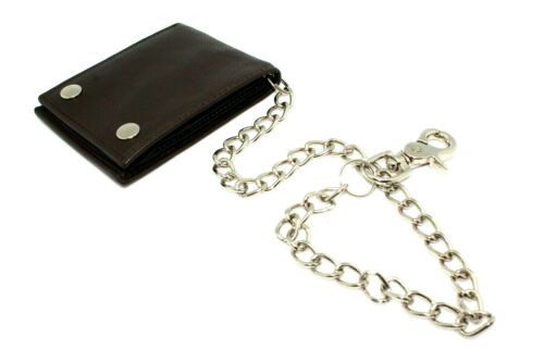 RFID Safe Chain Wallet for Men Bifold with Snaps