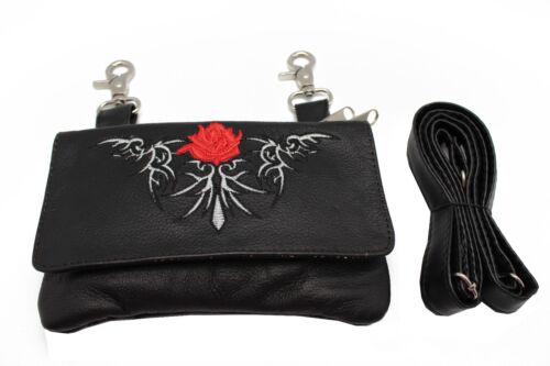 Leather clip-on Loop Belt bag for women
