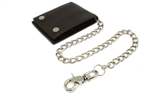 RFID Safe Chain Wallet for Men Bifold with Snaps