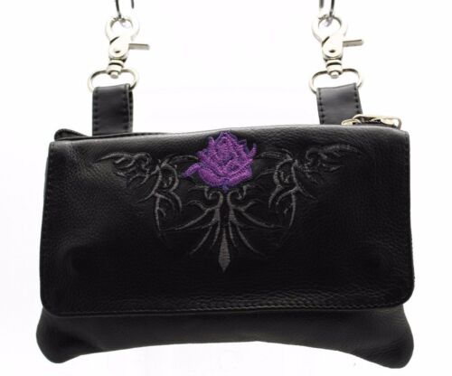 Leather clip-on Loop Belt bag for women
