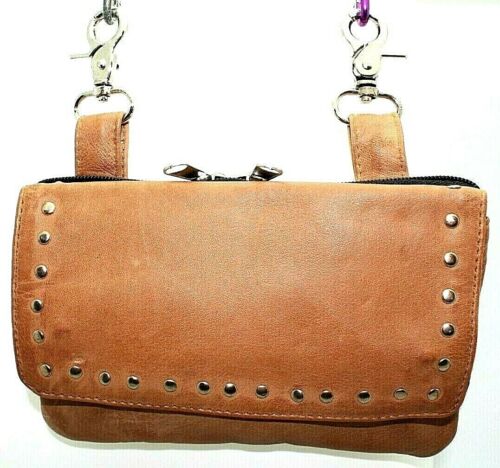 Leather Loop Bag with Studs