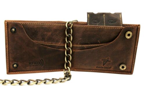 Biker Chain Wallet Bifold with Snaps