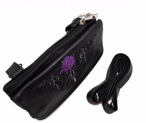 Leather clip-on Loop Belt bag for women