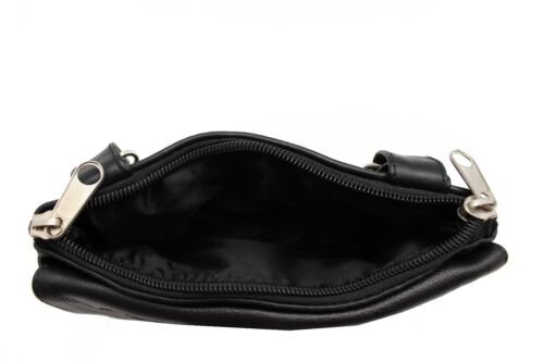 Leather clip-on Loop Belt bag for women