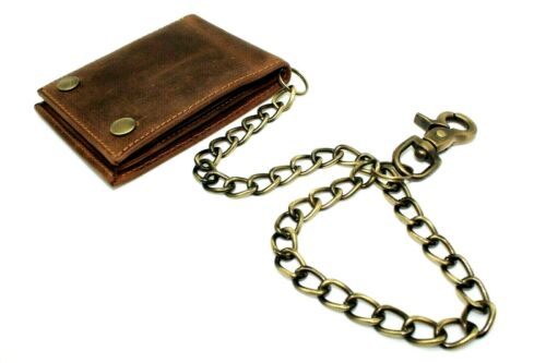 RFID Safe Chain Wallet for Men Bifold with Snaps