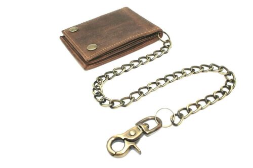 RFID Safe Chain Wallet for Men Bifold with Snaps