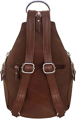 Women’s Leather Backpack Purse Concealed Carry – Convertible Shoulder Strap